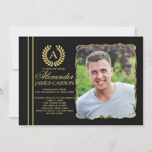 Refined Graduate Photo Graduation Announcement/Inv Invitation