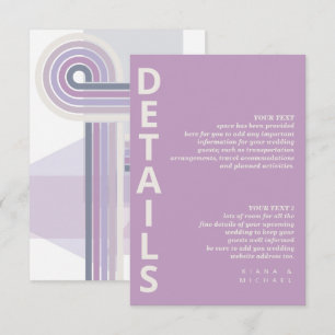 Refined Lines Geometric Details Violet ID983 Enclosure Card