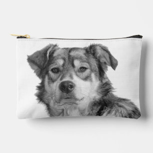 Refined Monochrome Large Mixed Breed Canine Accessory Pouch