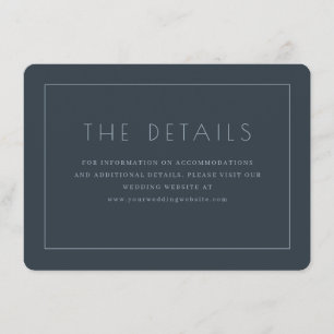 Refined Navy Text Box Design Enclosure Card