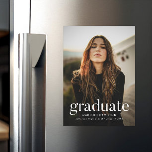 Refined Photo Graduation Announcement Magnet