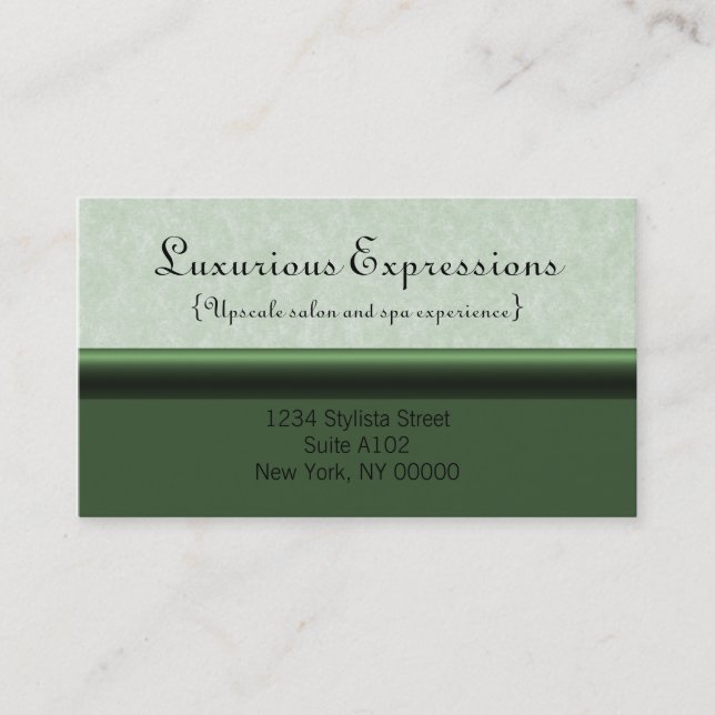 Refined Pro Business Card, Clover Green Card (Front)