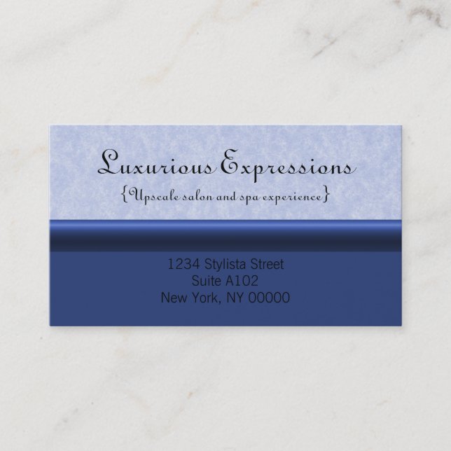 Refined Pro Business Card, Royal Blue Card (Front)
