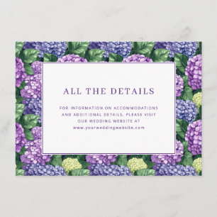 Refined Purple Floral Border Enclosure Card