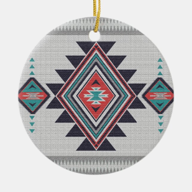 Refined Southwest Ceramic Tree Decoration (Front)