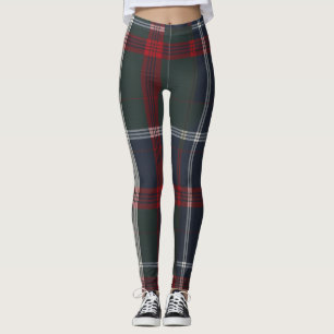 Refined tartan design leggings