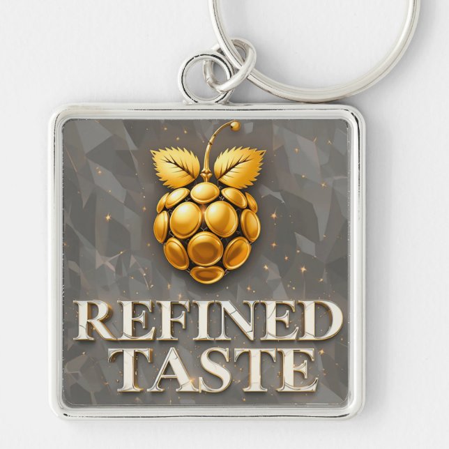 Refined Taste with Sparkling Highlights Key Ring (Front)