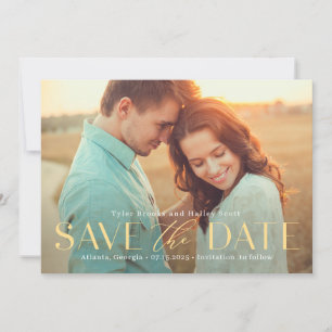 Refined Type EDITABLE COLOR Save The Date Card