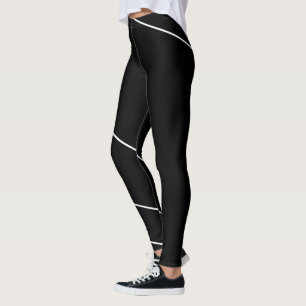 Refined White Minimal Enveloping Line Art Leggings