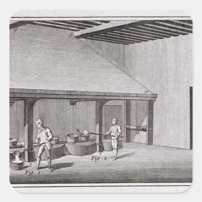 Refining saltpetre square sticker (Front)