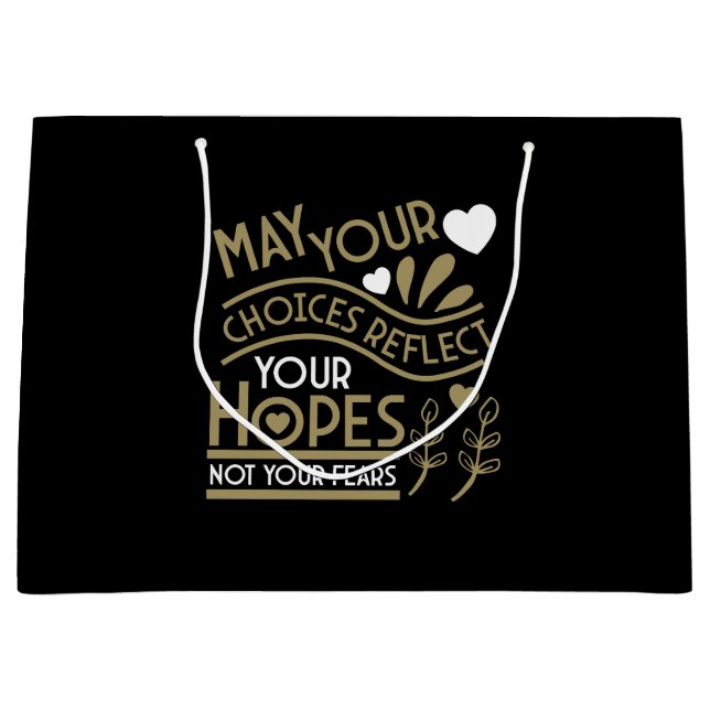 Reflect Your Hopes Motivation Large Gift Bag (Front)