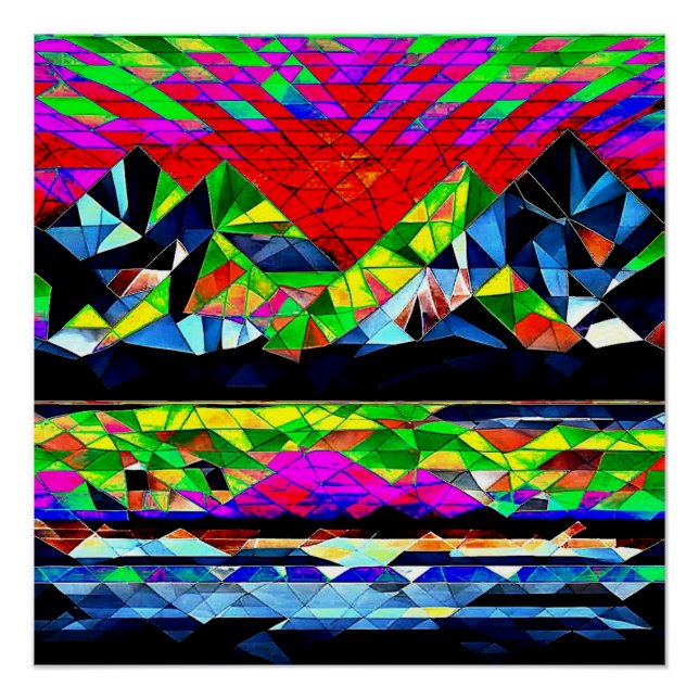 Reflected Angular Sunset 1 Poster (Front)