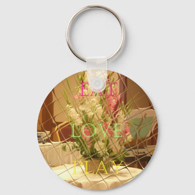 Reflected Blooms Art Print Key Ring (Front)