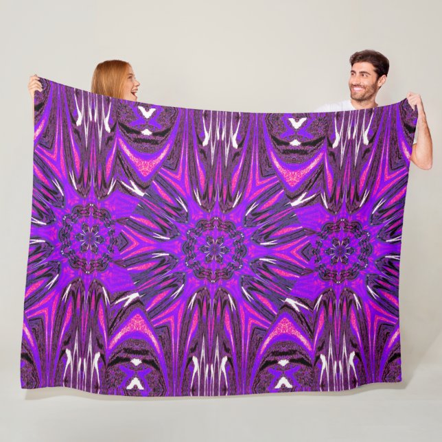 Reflected Lotus 5 Fleece Blanket (In Situ)