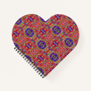 reflected red pattern notebook