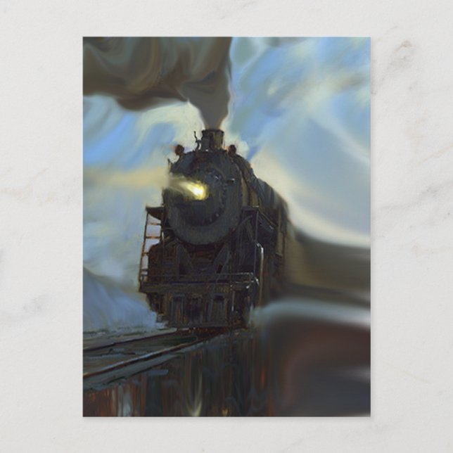 Reflected Train Postcard (Front)