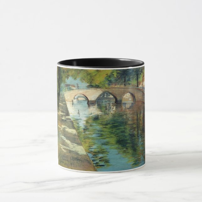 Reflected Trees on Waters of a Canal  Mug (Center)