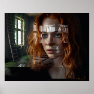 "Reflected Windows" Art Poster Print Katty Pulsar