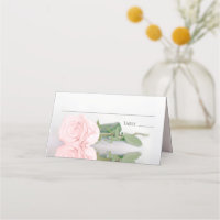 Reflecting Blus Pink Rose Elegant Wedding Write-In