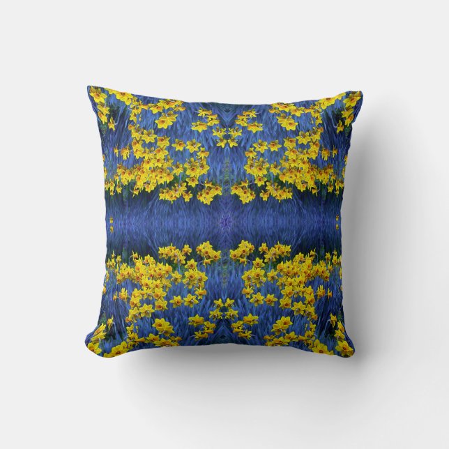 Reflecting Daffodils Cushion (Front)