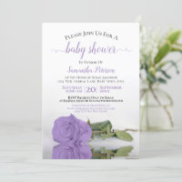 Reflecting Lavender Rose Elegant Baby Shower