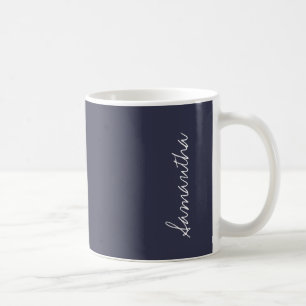 Reflecting Pond Deep Blue Solid Colour Personalise Coffee Mug