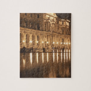Reflecting pool at the Louvre, Paris, France Jigsaw Puzzle