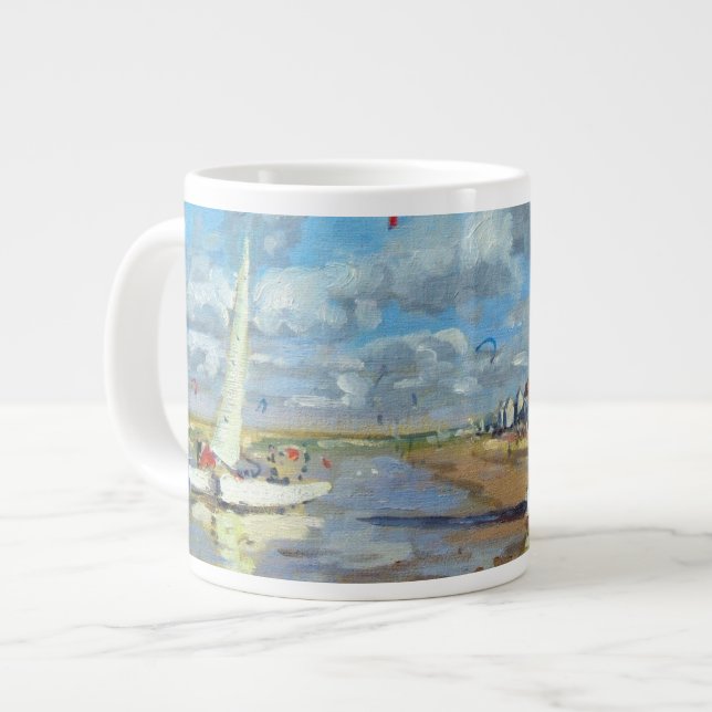 Reflection Bray Dunes France Large Coffee Mug (Front Left)