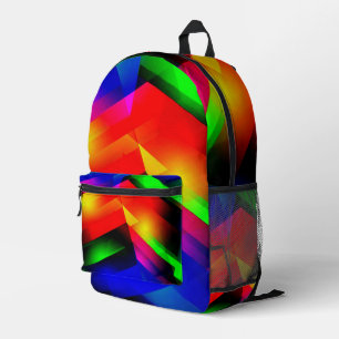 Reflection Cut Lines Printed Backpack
