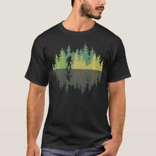 Reflection Forest Trees Sasquatch Conspiracy Yeti  T-Shirt