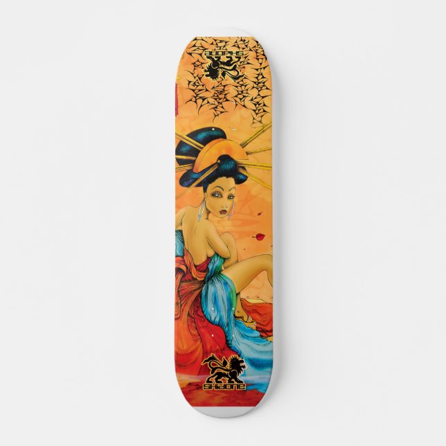 Reflection Geisha Skateboard (Front)
