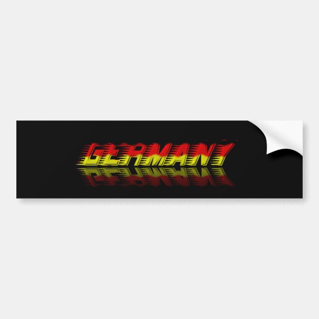 Reflection Germany bumper sticker in black (Front)