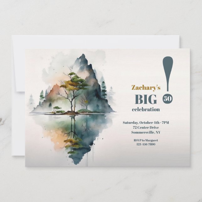 Reflection Lake  Invitation (Front)