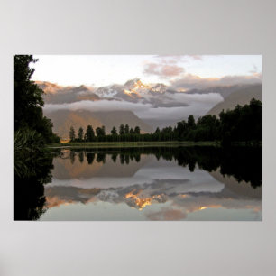 Reflection Lake Matheson Poster