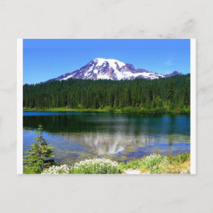 Reflection Lake, Mount Rainier, WA, USA Postcard
