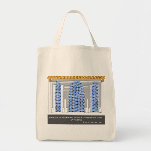 Reflection Moorish Architecture Spain Grocery Tote Bag (Front)