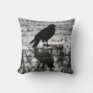 Reflection Of A Lone Crow Cushion