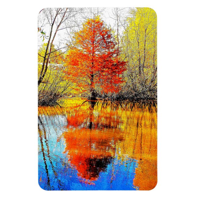 Reflection of a Tree Magnet (Vertical)