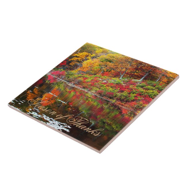 Reflection of Autumn Ceramic Tile (Side)