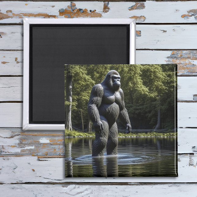 Reflection of Bigfoot in Water Magnet (Creator Uploaded)