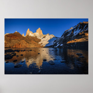 Reflection Of Fitz Roy At Sunrise Poster