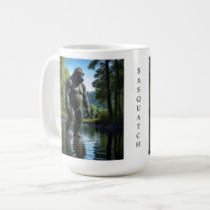 Reflection of Muscular Bigfoot in Water Coffee Mug