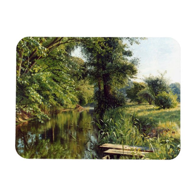 Reflection of Spring by Peder Mork Monsted Magnet (Horizontal)