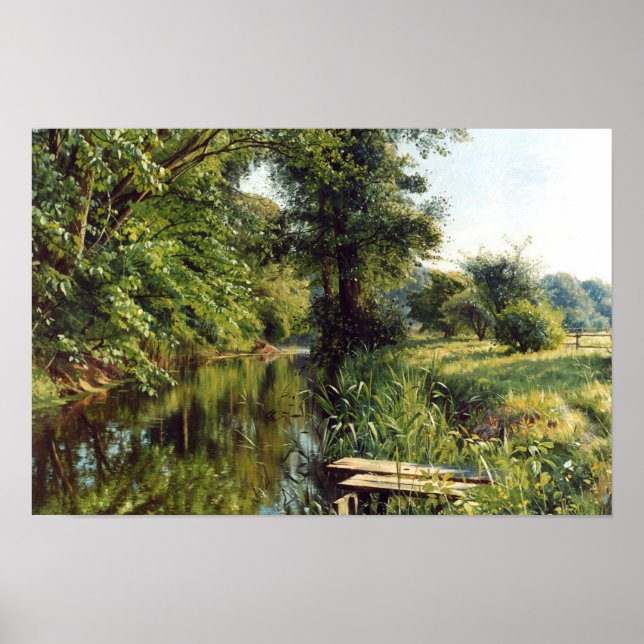 Reflection of Spring by Peder Mork Monsted Poster (Front)