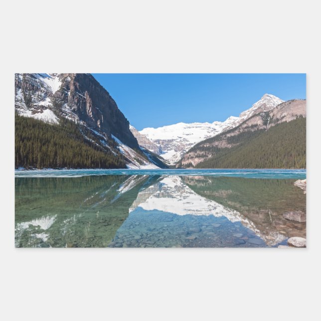 Reflection on Lake Louise - Banff NP, Canada Rectangular Sticker (Front)