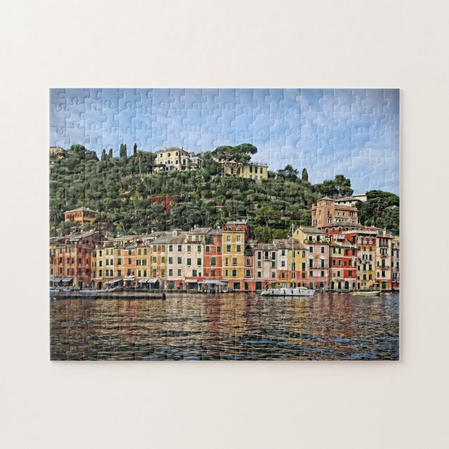 Reflection on Romantic Portofino - 11x14 - 252 pc Jigsaw Puzzle (Horizontal)