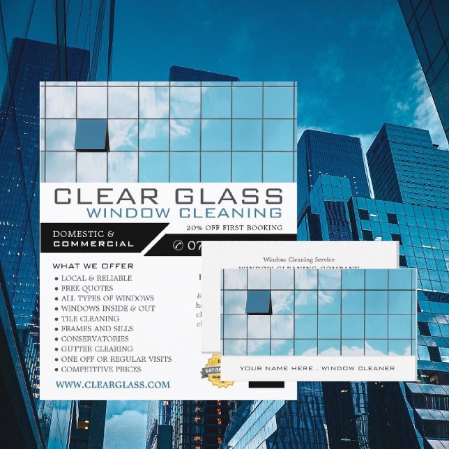 Reflection, Window Cleaner, Cleaning Advertising Flyer (Creator Uploaded)