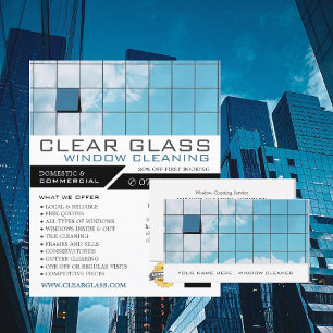 Reflection, Window Cleaner, Cleaning Service Business Card