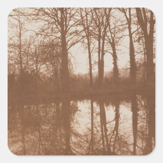 Reflections, 1843 (sepia photo) square sticker (Front)