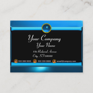 REFLECTIONS 2 SAPPHIRE monogram white black blue Business Card